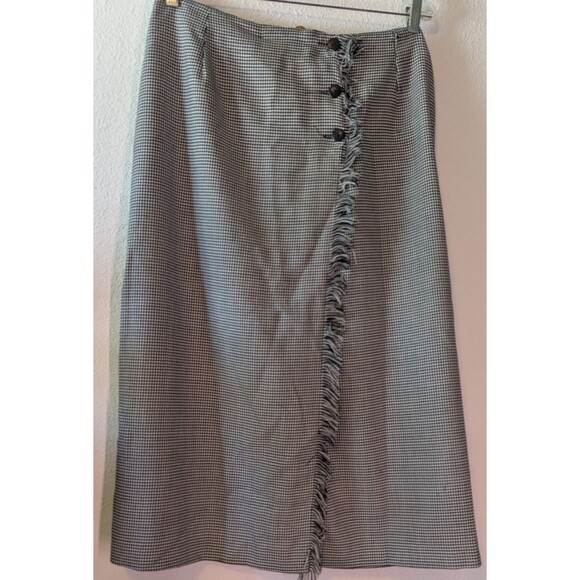 Stonebridge Midi Skirt Women's Size 10  Wrap Gray Below Knee Fringe (502m) - Picture 1 of 3